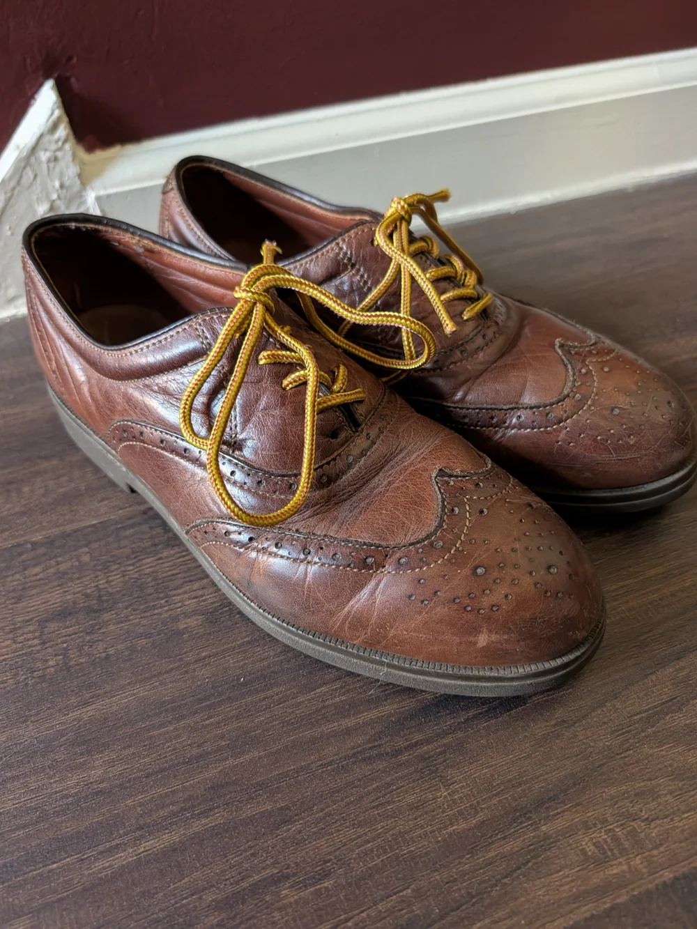 IRON AGE Boots & Shoes Made In USA Brown Leather Brogues Oxford Shoes 7M